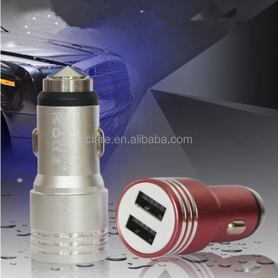 China Fashion car charger versatile cool usb, high quality metal car charger dual port usb 5V 2.1A for sale