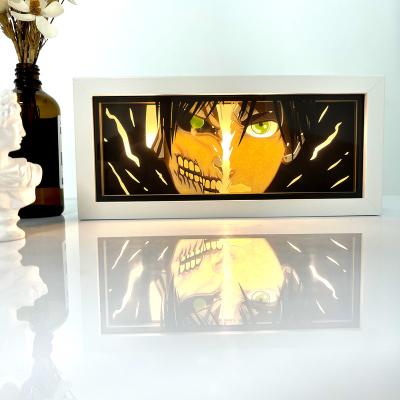 China Europe Control Paper Cut Box Anime Paper Carving Lamp 3d Night Light Gift For Animation Fans for sale