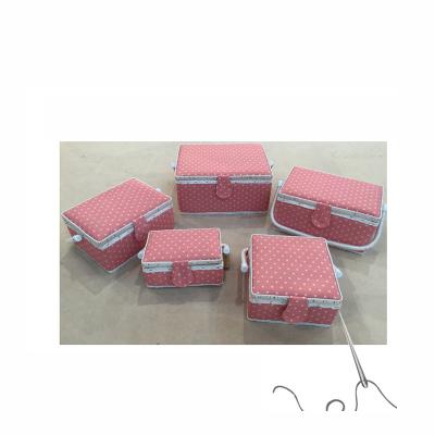 China High Quality DONGZHENG Sewing Fashion Viable Gift Arts And Crafts Basket Plastic Storage Box Sewing Box for sale