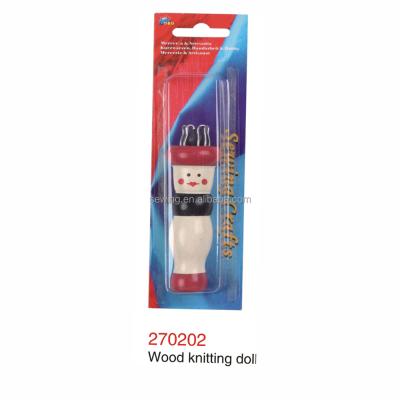 China Eco-Friendly D&D Customized Wooden Knitting Dolly With Four Hooks for sale