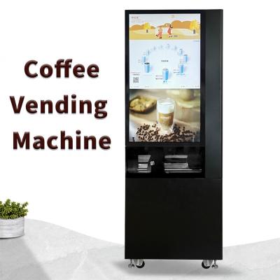 China SDK automatic coffee vending machine with milk powder and fresh coffee beans for sale