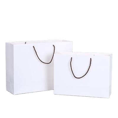 China Recyclable Custom White Silver Reusable Paper Product Paper Bags Recyclable Natural Print Small Wine Paper Small Product Shopping Paper Bags for sale