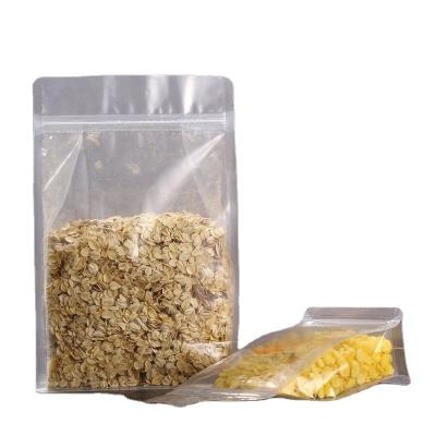 China Factory Direct Sales Food Bags Recyclable Flat Bottom Plastic Clear Resealable Plastic Bag for sale