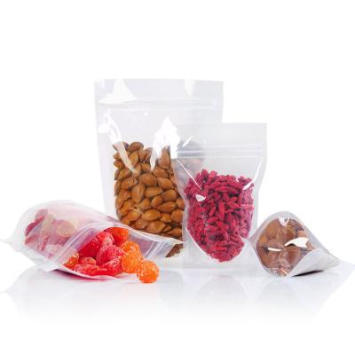 China Wholesale Recyclable Made In China Transparent PE Foil Stand Up Food Storage Packaging Bag for sale