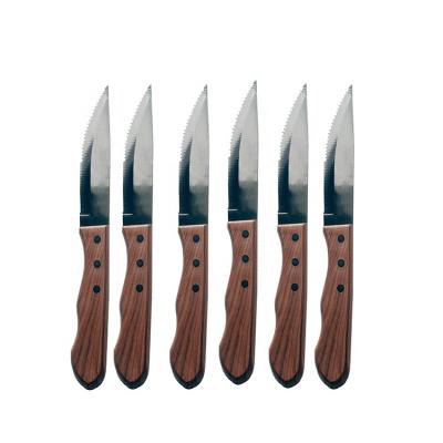 China Viable high quality set of three rivet stainless steel wholesale steak knife kitchen knives for sale