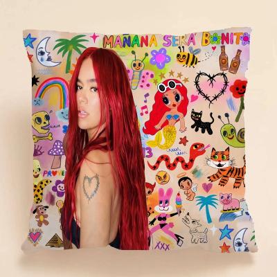 China Custom Digital Printed Home Decor Anti-Static Sublimation Sofa Cushion Cover by Taiya Karol g Manana Sera Bonito Throw Pillow Case for sale