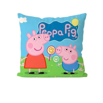 China Taiya Cartoon Character Peppa Ty-pig Throw Car Pillow Case Sublimation Anti-static Digital Printed Home Decor Anti-static Sofa Cushion Cover for sale