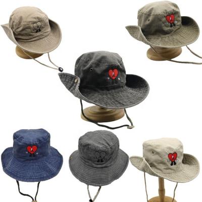 China 2023 Custom Travel Newcomer Bunny Un Verano Sin Ti Heart Dad Embroidered Fashionable Fitted Bucket Hat Fishing Hats Fisherman Hats for sale