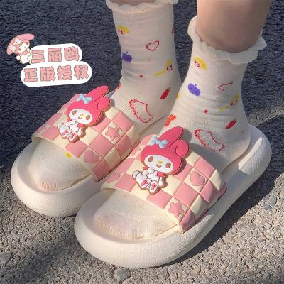 China Cute Unicorn Fashion Trend Sanrio Melody Summer Kids EVA Kids Sandals and Slippers Home Bathroom Slippers Colorful Whippy Non-Slip Cartoon Bath for sale