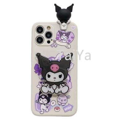 China Cute Anti-lost Cover Shockproof Cartoon Phone Kuromi Design Case With Cute Strap Silicone Opp Bag Hot Selling OEM ODM Protector,Iphone for sale