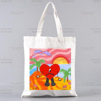 China High Quality Folding Custom Printed Tote Bag Gift Craft Polyester Reusable Canvas Shopping Bag Hot Stamping Portable Tote Bags for sale