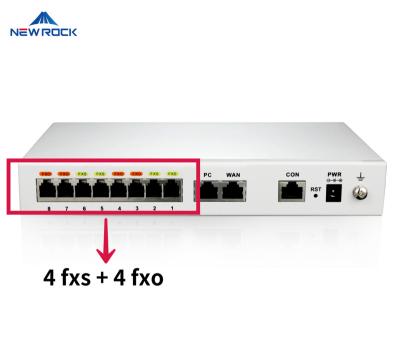 China Highly Reliable MX8G 4 FXS 4 FXO Star Voip Gateway For SME Hotel Education MX8G for sale