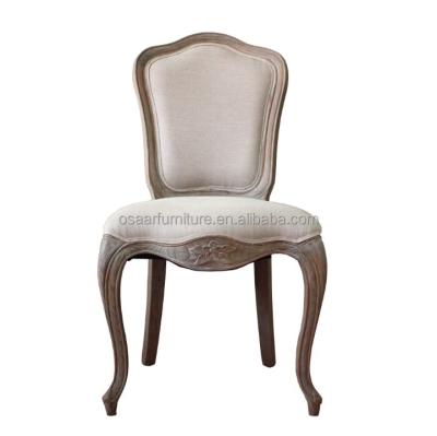 China Wood Carved Back Rustic Home Furniture Antique Wood Carved Back Dining Chairs for sale