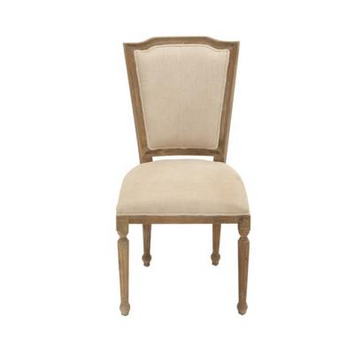 China Nailhead Trim Antique Distressed Solid Wood Carving Square Back Dining Chairs for sale