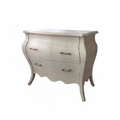 China With Two Drawers White Solid Wood Furniture French Provincial Provincial Style Antique Chest for sale