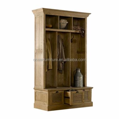 China With Three Drawers Antique Bedroom Furniture Solid Wood French Armoire Wardrobe for sale