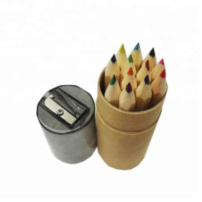 China Painting / Drawing / Sketching 3.5inch 12pcs Kids Mini Colored Pencil Set With Pencil Sharpener for sale