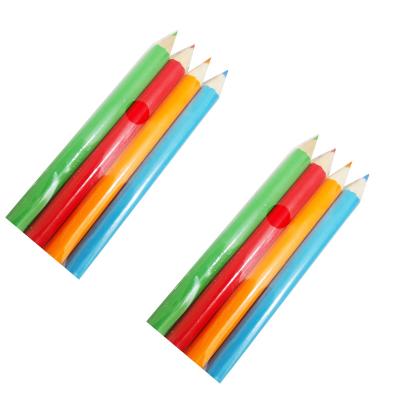 China Drawing/Writing Mini Pencils Wholesale Round Plain Colored Coating Bulk Wooden Generals 4Pcs Promotion Colored Pencil Set For Kids for sale