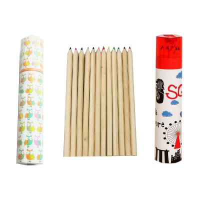 China 12pcs Color Round or Hexagonal Basswood Standard Drawing Sketching Poplar Wood/Pencil for Beginners for sale