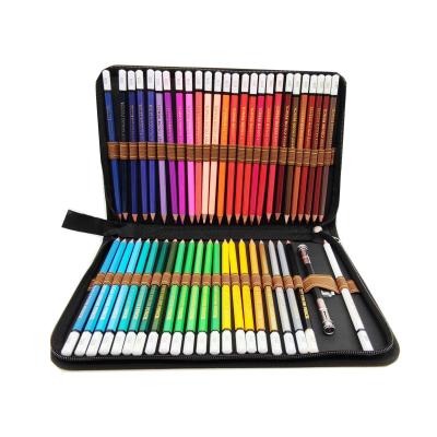 China New Arrival Zipper Drawing Bag /Writing 53 Pieces Art Drawing Set Oil Based 48 Coloring Pencils With Color Numbers For Kids And Adults for sale