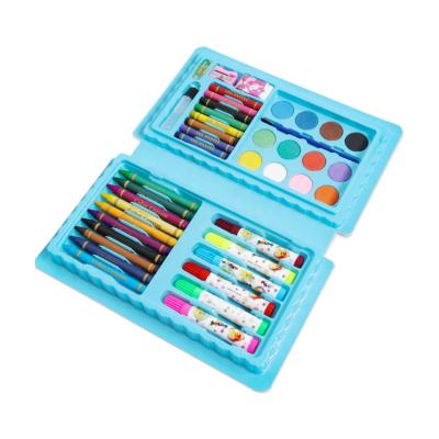 China 42 Pieces Painting Luxury Children Drawing Art Set Plastic Box Cover Art Coloring Set Kids Travel Art Set 23.3x13.6x3.1cm for sale