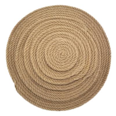 China Viable Round Non-Slip Braided Table Mat Cotton Heat Resistant Placemats for Dining Table for sale