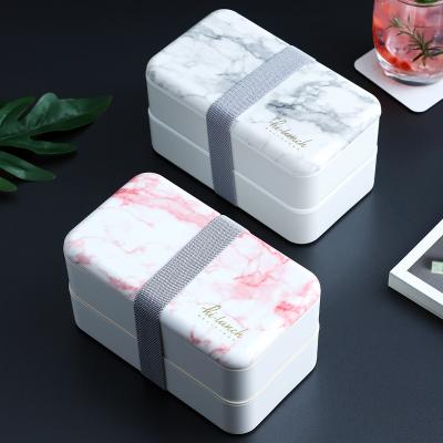 China Stocked two layers can match lunch and fruit plastic bowl with flatware apply to office school picnic easy to clean for sale