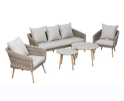 China Weather Resistant 5-Piece Wicker Sofa Set for sale