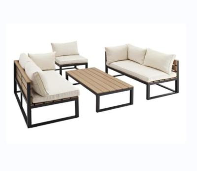 China Weather Furniture 4pc Outdoor Aluminum Sectional Sofa Set for sale