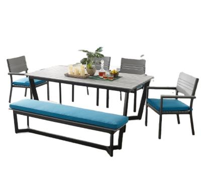 China 2022 Weather Outdoor Furniture New Design Garden Furniture Cast Aluminum Table And Chairs Set Outdoor Furniture for sale