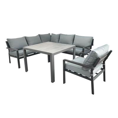 China Comfortable Aluminum Frame Sofa Patio Furniture Set Outdoor Sectional Leisure Sofa Set for sale