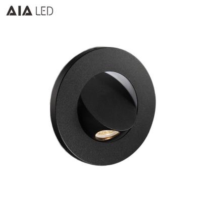 China Modern Simple Design Circular Led Wall Light 3W COB Aluminum Recess Mounted Wall Lamp For Home Villa Hotel Sconces Light for sale