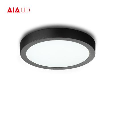 China Modern office home surface mounted black round 24W LED panel light for sale