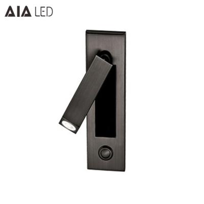 China Contemporary flexible bed reading light hotel bedside wall light bedside wall light for hotel project for sale