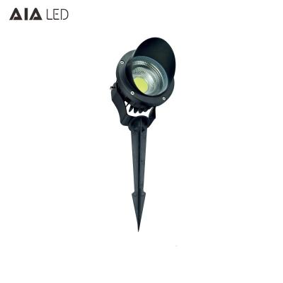 China IP65 waterproof round black D140xH315mm outdoor 3W LED lawn spike lights for hotel for sale