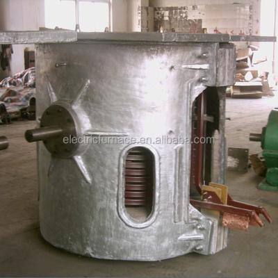 China Melting Furnace 1ton Capacity 800KVA Cast Steel Melting Furnace for sale