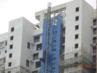 China Stahl des Brücken-Kamin-Q345B 36 M/minimaler Baustelle-Aufzug zu verkaufen