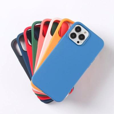 China Shockproof For Magsaf Wireless Charging Magnetic Case For iPhone 12 11 13 14 Pro Max Mini Liquid Silicone Cover for sale