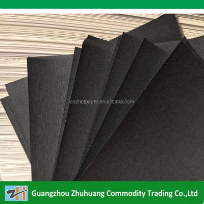 China Texture ANTISTATIC 450gsm Canvas Black Paper Paper for sale