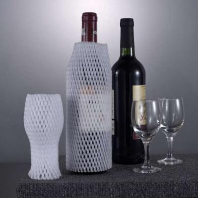 China Good Elasticity High Quality Safety Use Shockproof Epe Fruit Plastics Foam Net Single Protective Wine Bottle Packaging for sale