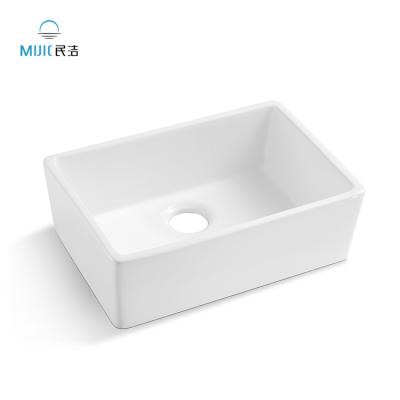 China Modern popular modern luxury commercial farmhouse kitchen sink apron solid ceramic outdoor farmhouse sinks ceramic kitchen sink for sale