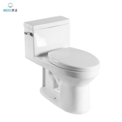 China Hot Selling Toilet Sanitary Ware One Piece White Ceramic Closestool Bathroom WC Strap Double-Flow Ceramic Toilet for sale