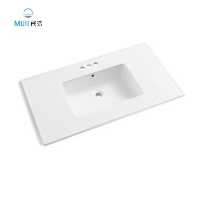 China High Grade Modern Sanitary Ware Cupc Hole Bathroom Vanity Cabinet Luxury Simple Rectangular Ceramic Bathroom Sinks for sale