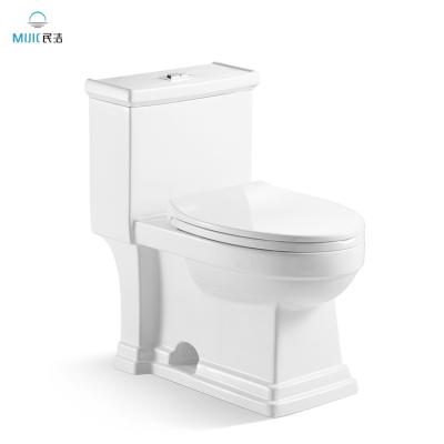 China High Quality Ceramic Sanitary Ware Hotel One-piece Toilet WC Strap Porcelain Bathroom Siphonic Toilet Siphonic High Quality Ceramic Toilets 1 for sale