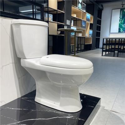 China Cheap Ceramic Double-Flow New Arrival Hotel Washdown P Trap Two Pieces Bathroom Floor Standing Two Piece Toilet WC Toilet for sale