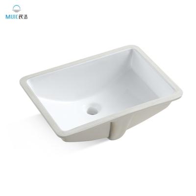 China Factory Sale Ceramic Wash Basin Modern Sanitary Rectangular Wash Basin Bathroom Hand Ware Ceramic Sinks Under Counter Basin for sale