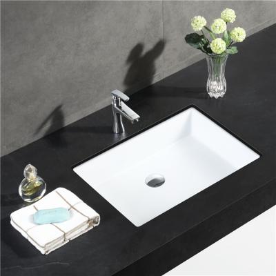 China Modern European American Design Wash Basin Sink Rectangle Under Counter Art Wash Basin Undermounted Bathroom Sinks for sale