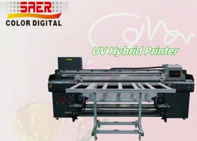 China Rol To Roll & Flatbed Digital UV Hybrid Printer 1.8m UV Flatbed Printer Te koop