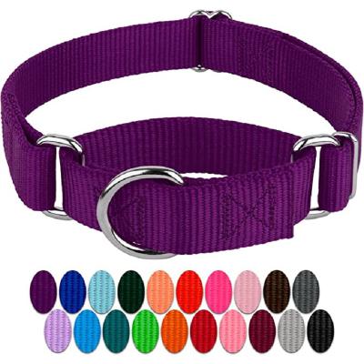 China Hot Sale Lights Puppy Collars Tactical Neck Chain With Adjustable Buckles Dog Collar Training Pet Collar Nylon for sale