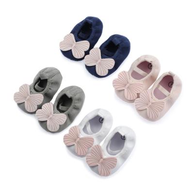 China Other 2021 Baby Cotton Casual Bow Anti-Slip Soft Bottom Newborn Princess Shoes for sale